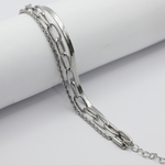 bracelet acier inoxydable argent Izia