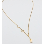 collier acier inoxydable doré Love