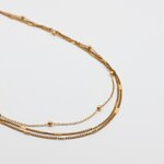 collier acier inoxydable doré Sunny