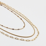 collier acier inoxydable doré Liv