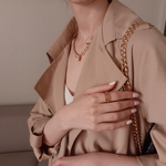 collier en acier inoxydable doré
