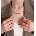 Collier maille anglaise en acier inoxydable