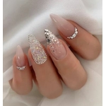 Ruby nail glitter nail art 2