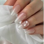 Semi permanent white nail doi
