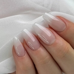 Gel semi permanent doi white nails