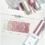 Vernis semi permanent pailletés rose et blanc nail art coréen