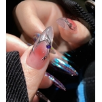 Vernis semi permanent transparent cat eye nail art coréen