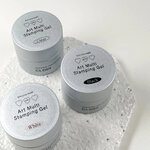 Clodi stamping black white clear gel 2