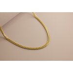 collier en acier doré maille anglaise