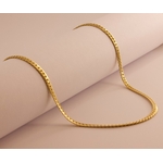 collier en acier doré maille anglaise