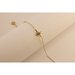 Bracelet en acier doré motif étoile