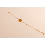 Bracelet en acier doré et émail