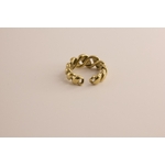 Bague tressée dorée Zoé