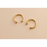 bague doreille en acier inoxydable double