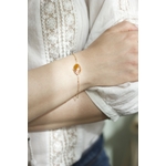 Bracelet en acier doré et émail