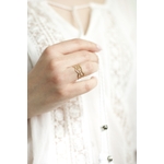 Bague triple rang sunshine