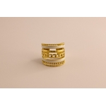 Bague multi rang en acier Elena