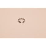bague croissant en acier inoxydable argenté