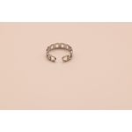 bague Lilly en acier inoxydable argenté