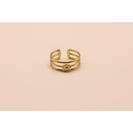 bague multi-rangs dorée