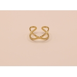 bague croisée dorée