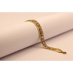 Bracelet triple rangs en acier doré