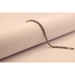 Bracelet maille corde argenté