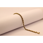 Bracelet maille corde doré