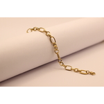 Bracelet chaîne en acier doré