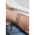 Bracelet en acier argenté