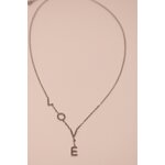 Collier lettres Love acier argenté