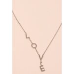 Collier love acier argenté saint Valentin