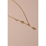 Collier message Love acier doré