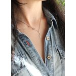 Collier lettres Love en acier inoxydable argenté