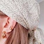 bague doreille en acier inoxydable doré
