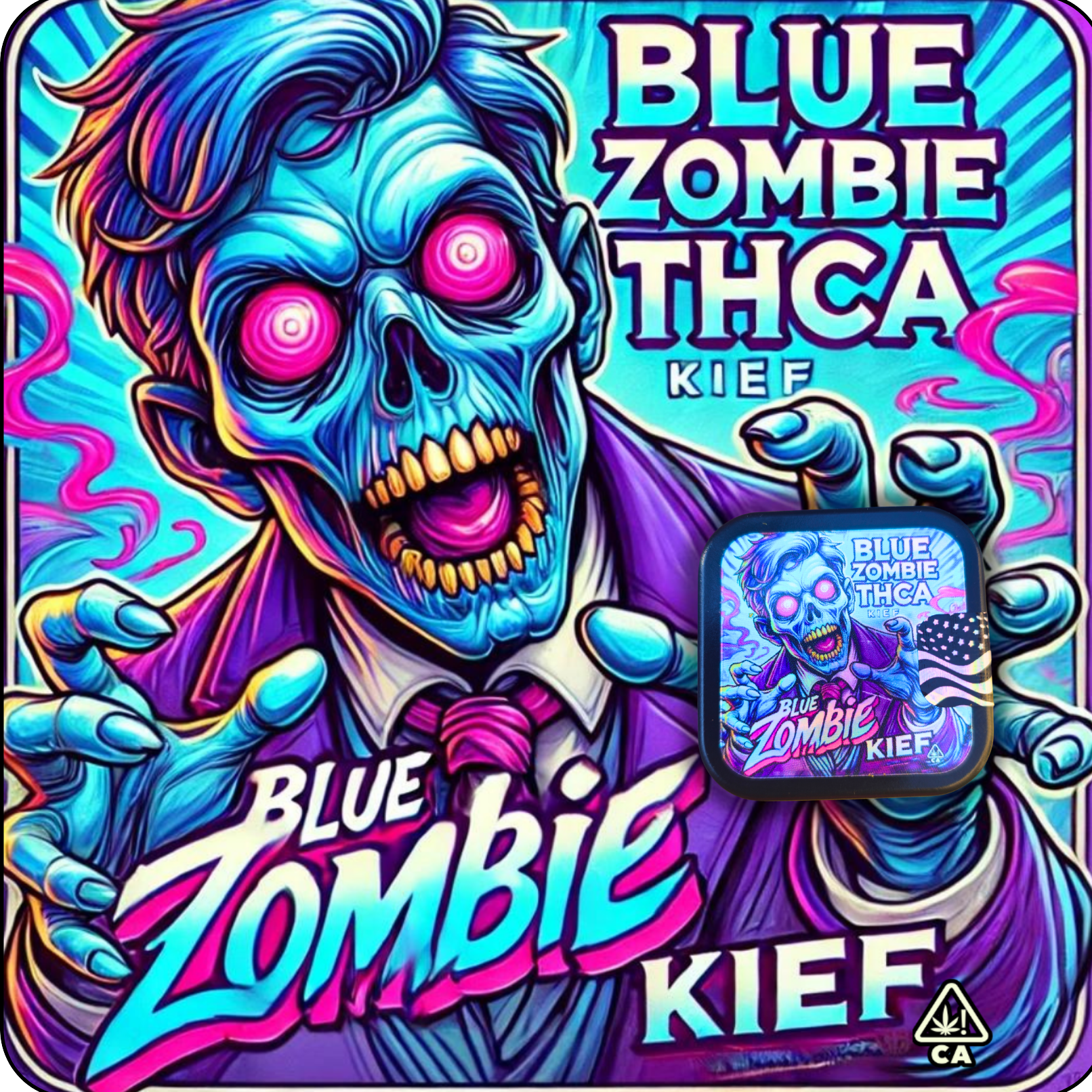 Kief THCA résine THCA CALIFORNIE BLUE ZOMBIE THCA FLEURS THCA THCA AVIS  (2)