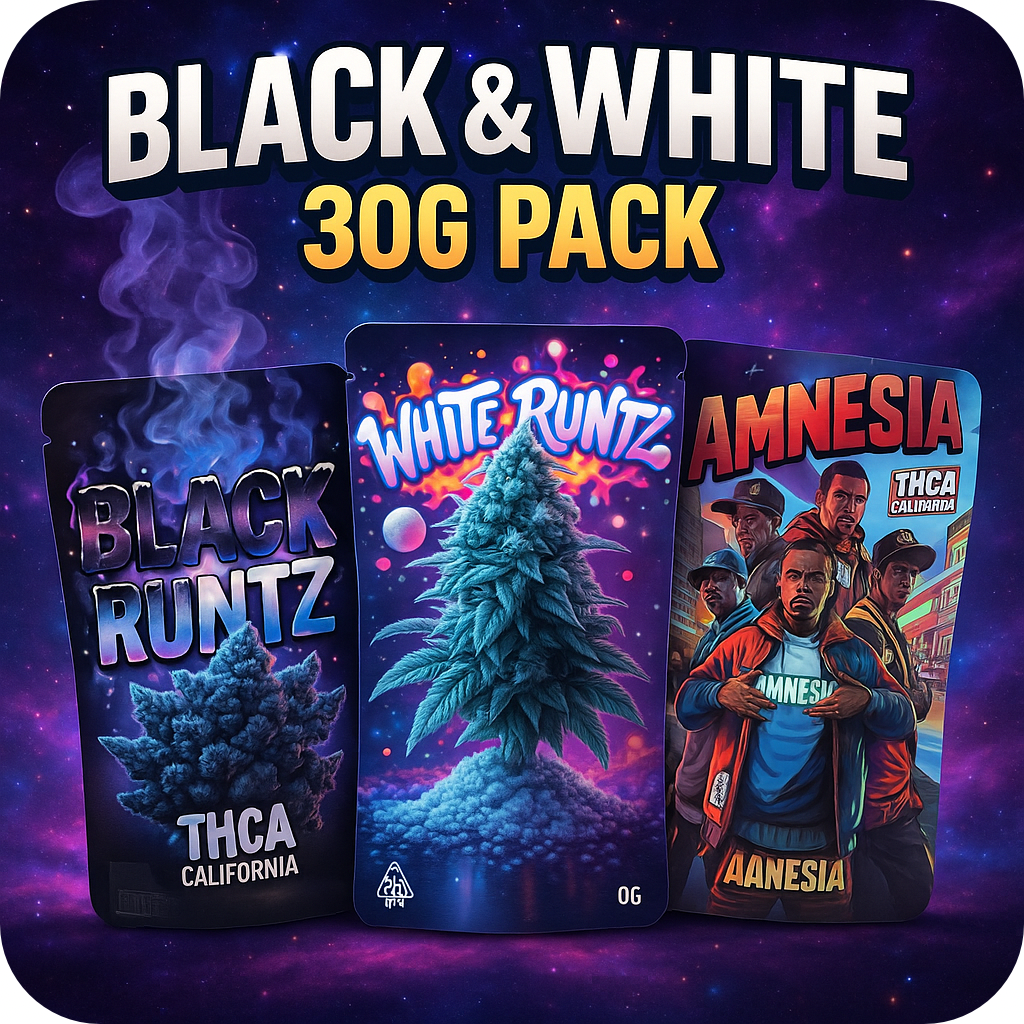 PACK BLACK &amp; WHITE RUNTZ THCAAAA