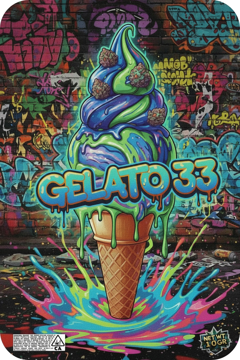 MIDDLE SHELF Gelato 33 THCA  Fleurs Premium