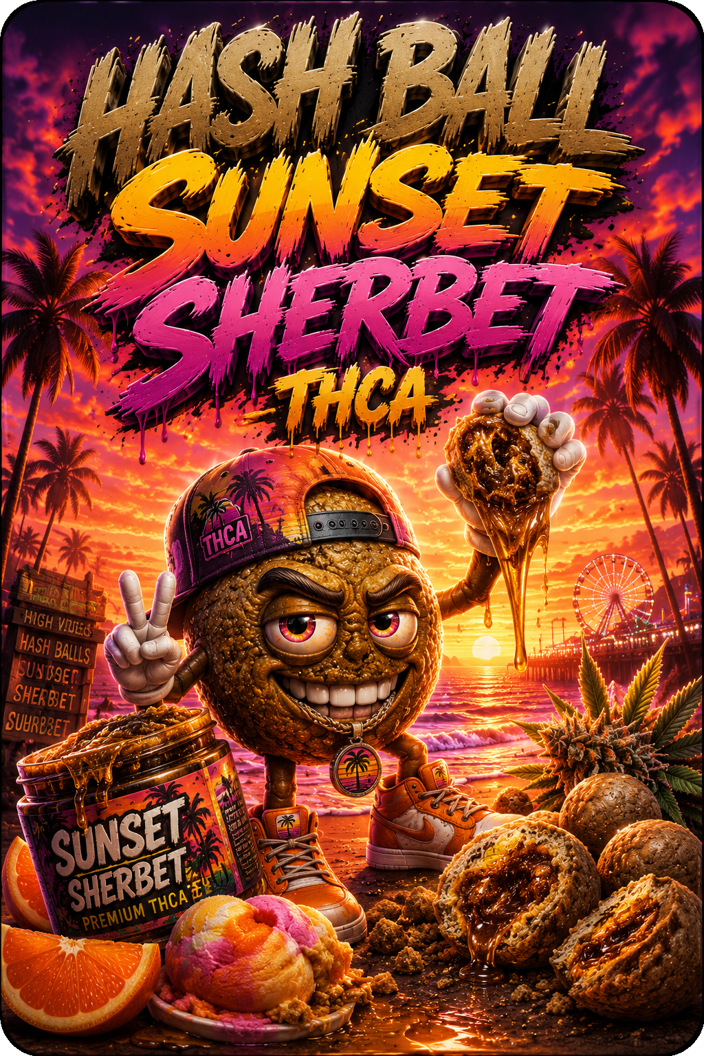 SUNSET SHERBET HASH THCA PREMIUM AAAA -
