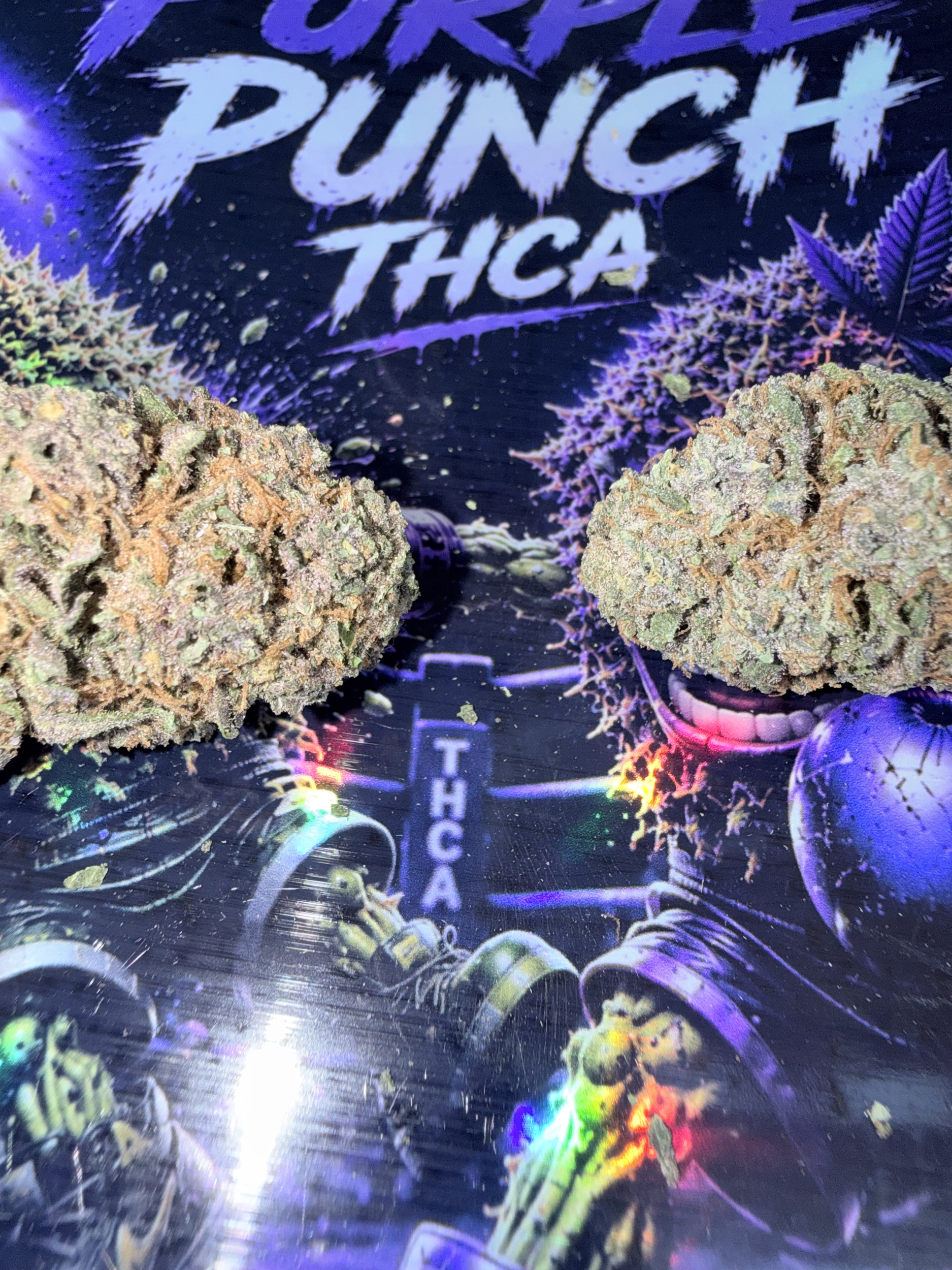 zoom sur les buds thca purple punch premium