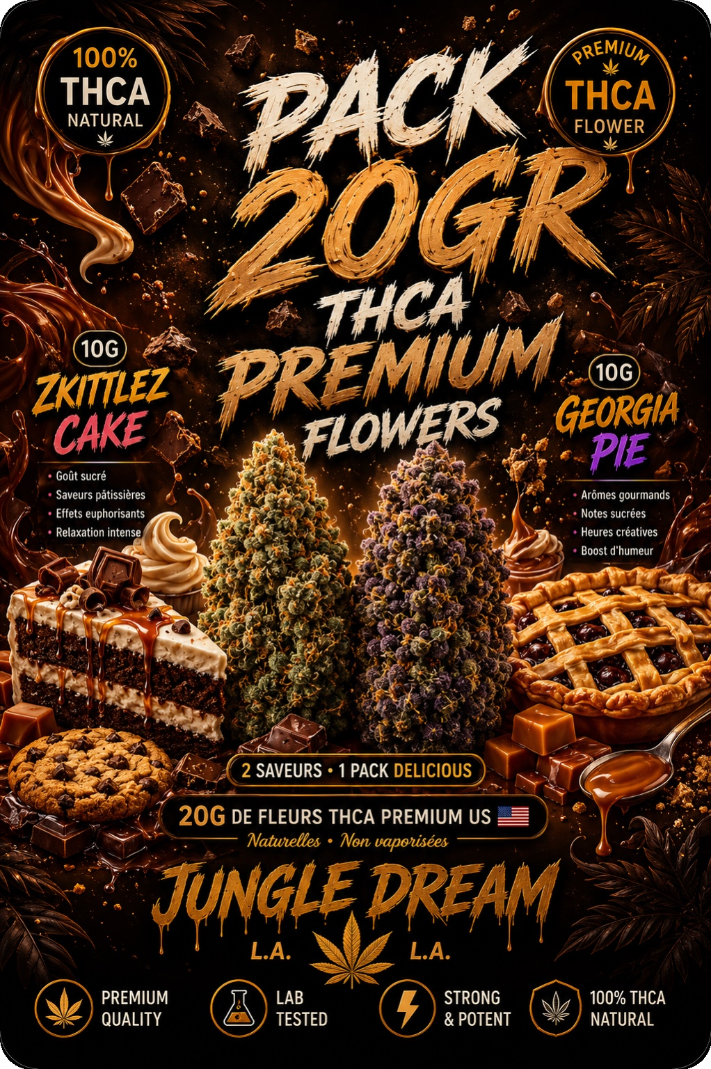 PACK 20G DELICIOUS PREMIUM THCA AAAA+