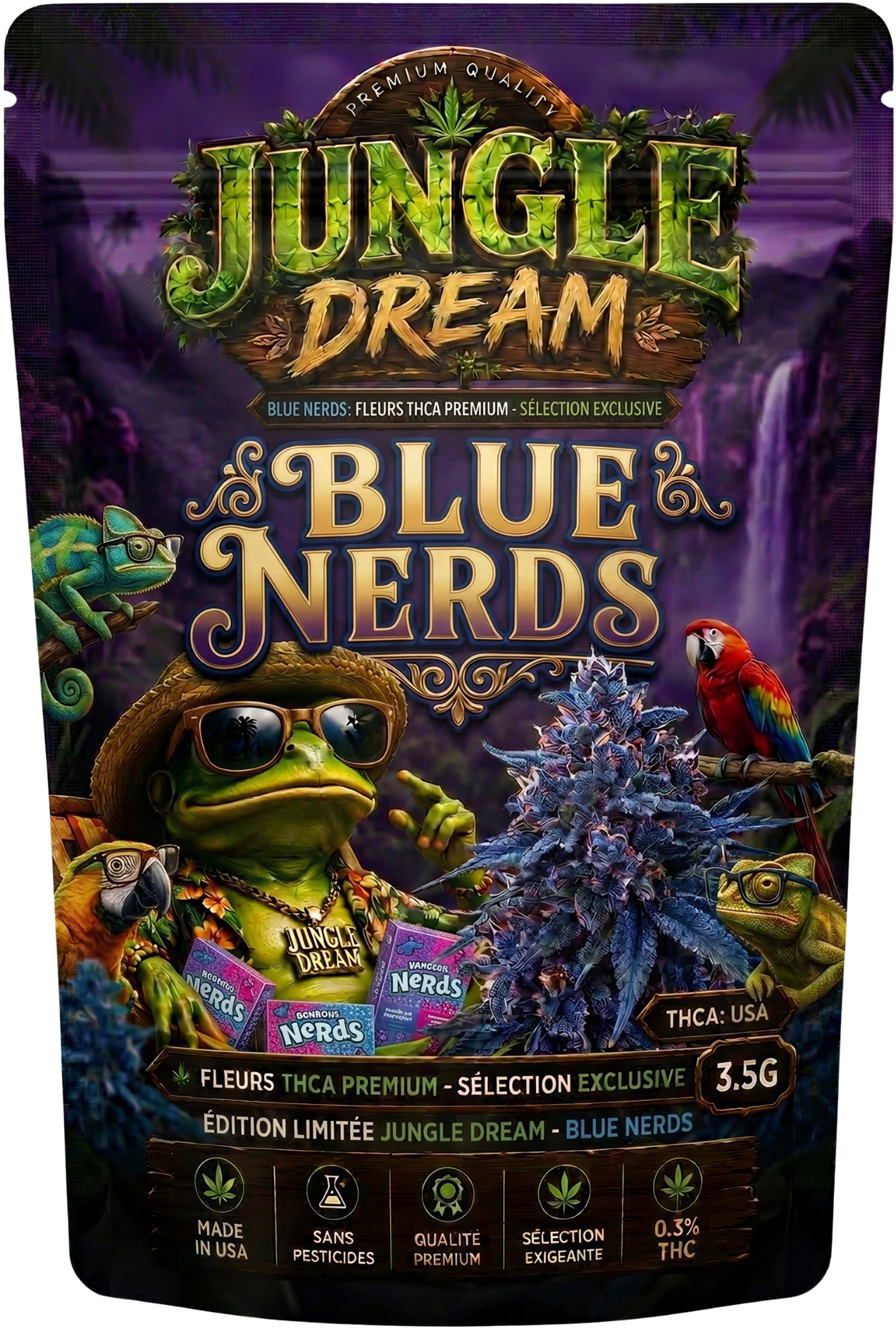 BLUE NERDS – FLEURS THCA PREMIUM AAAA+