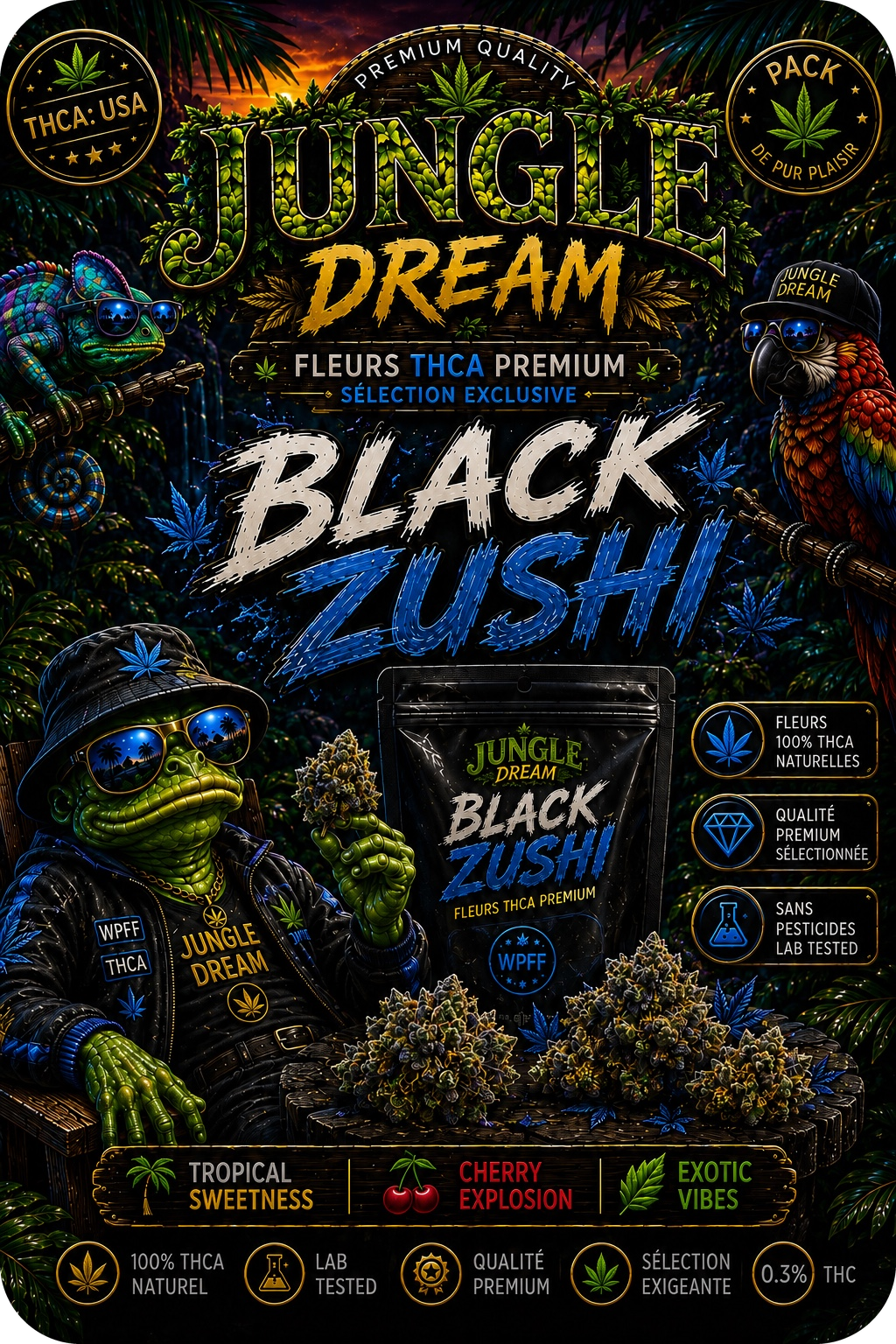 Black Zushi SMALL BUD   fleurs THCA Premium AAAA+