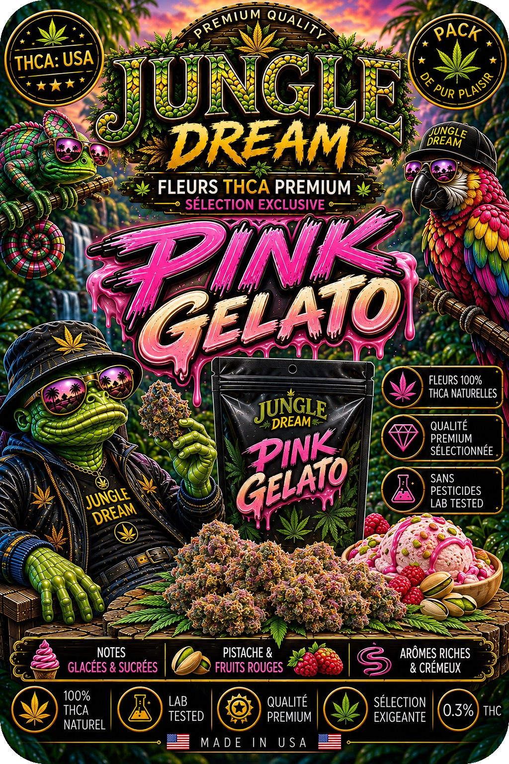 Pink Gelato – SMALL BUD Fleurs THCA Naturel Premium AAAA+