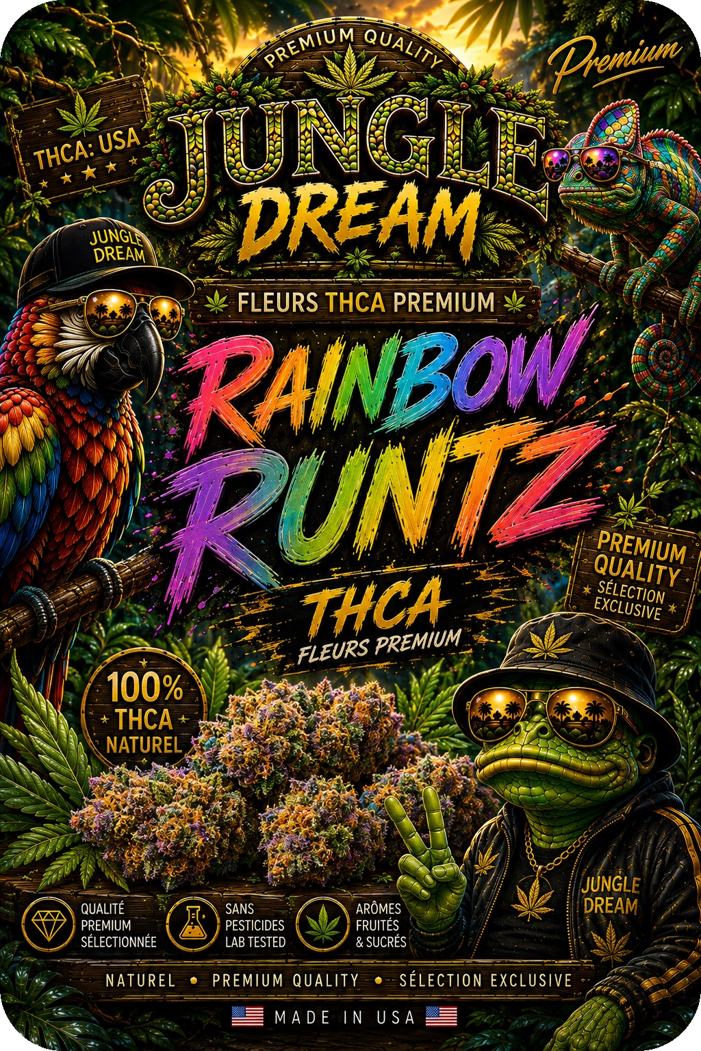 Rainbow Runtz – Fleurs THCA Premium AAAA+