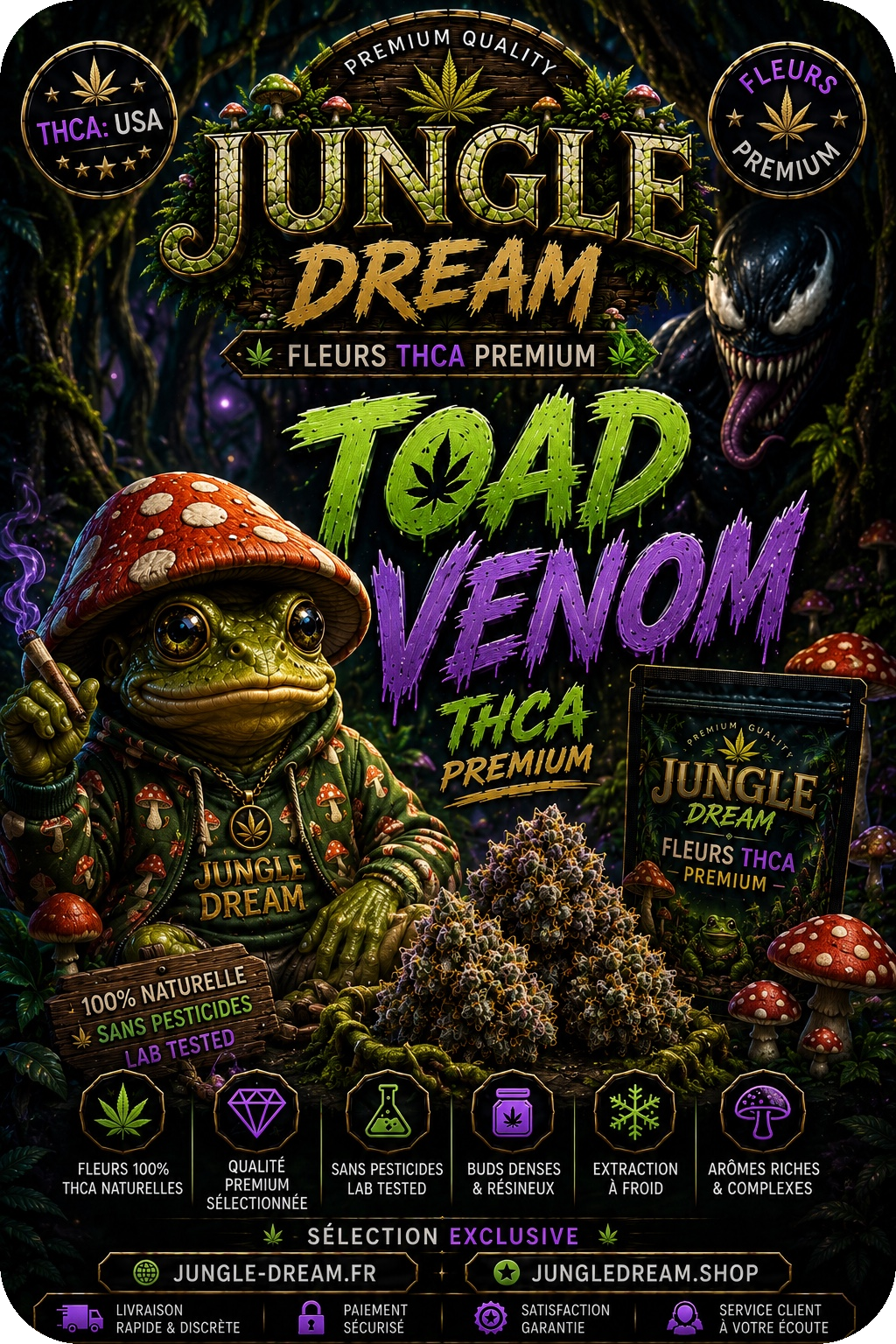 Toad Venom – Fleurs THCA Exotic Premium AAAA+