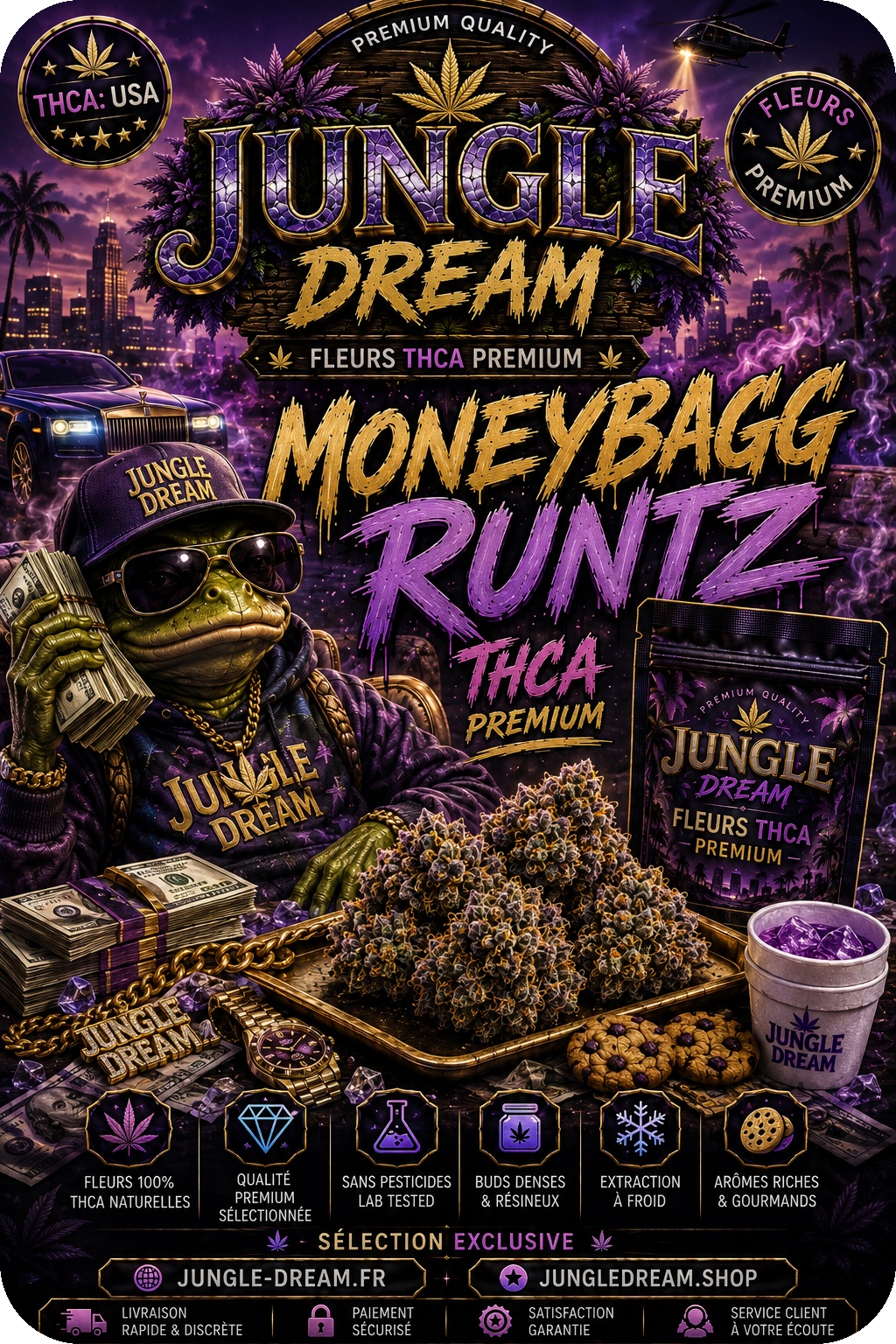 MoneyBagg Runtz – Fleurs THCA Exotic Premium AAAA+