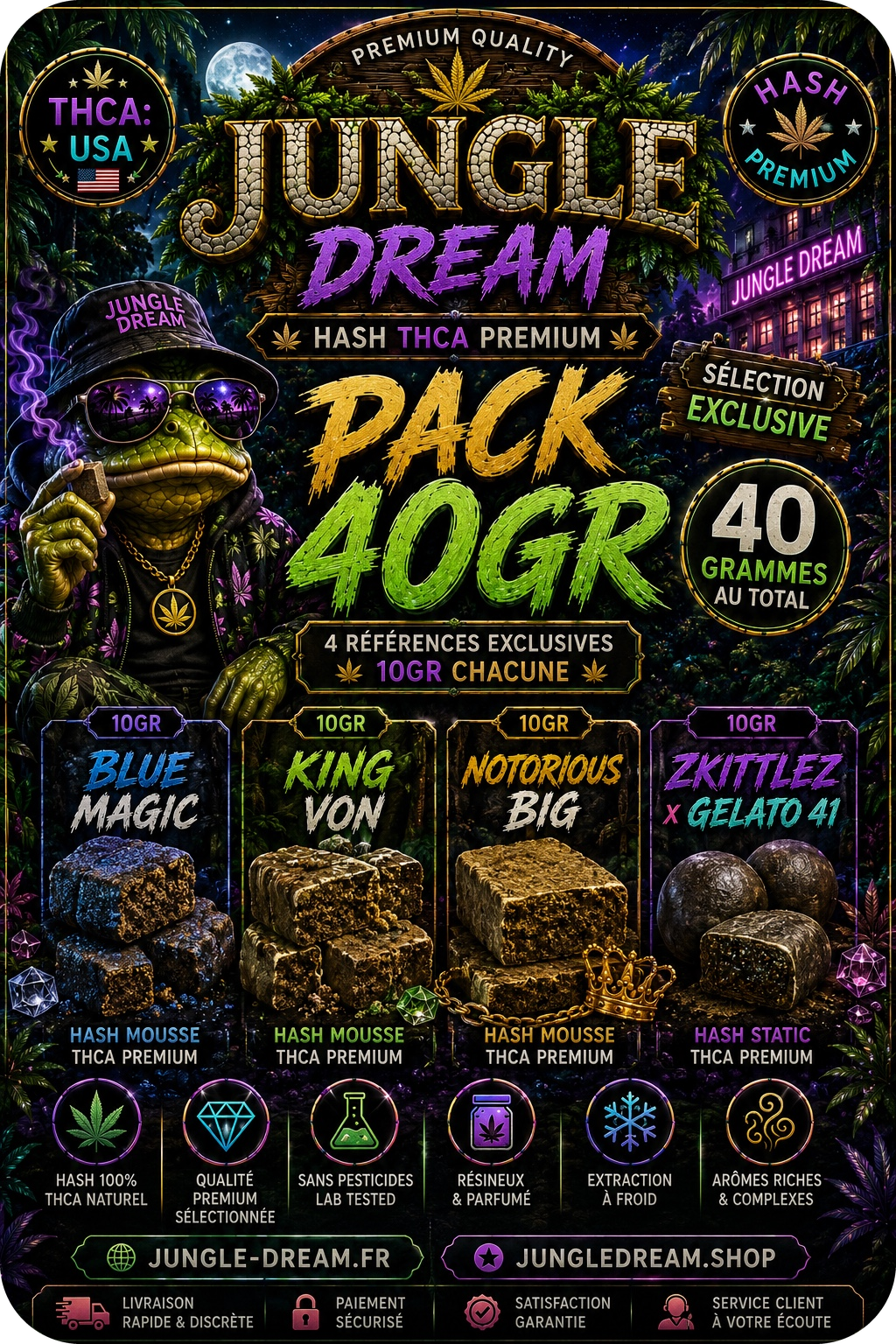 PACK 40G HASH THCA PREMIUM