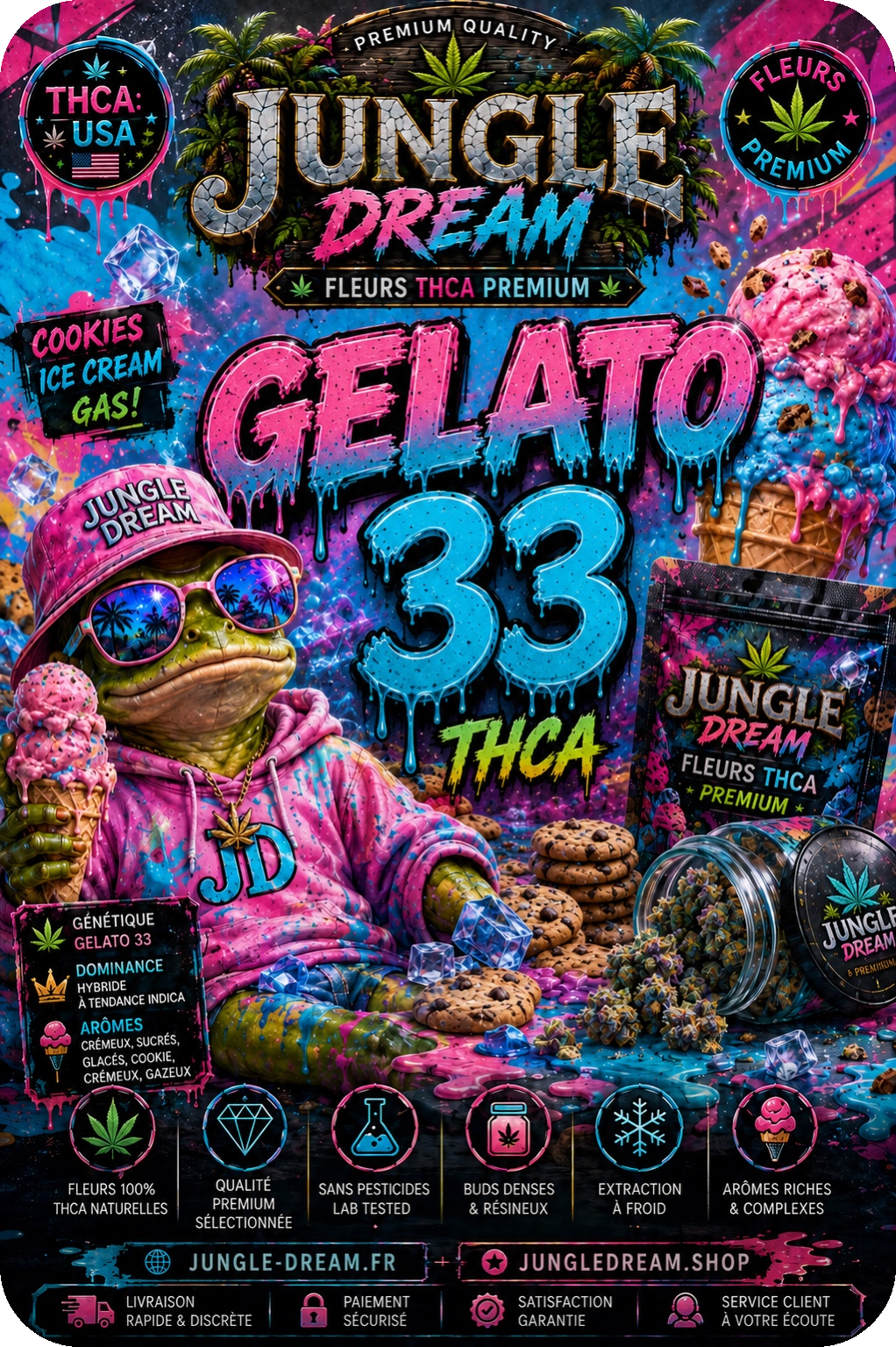 GELATO 33 – FLEURS THCA PREMIUM AAAA+