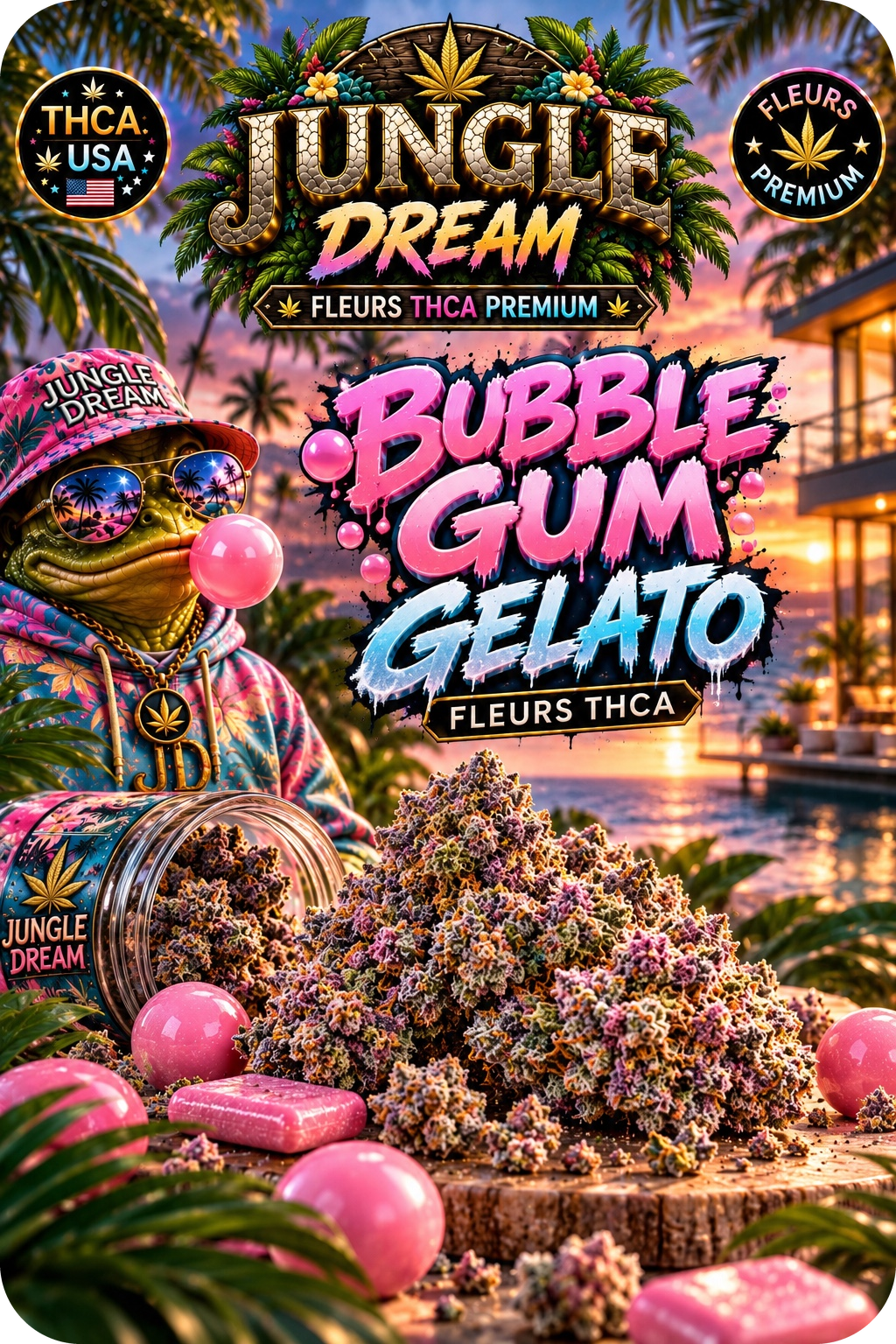 BUBBLE GUM GELATO – FLEURS THCA ULTRA EXOTIC PREMIUM AAAA+